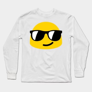 Coolface Sunglasses Face Emoticon Long Sleeve T-Shirt